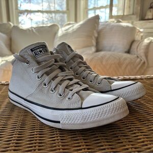 Converse Light Gray High-Top Sneakers